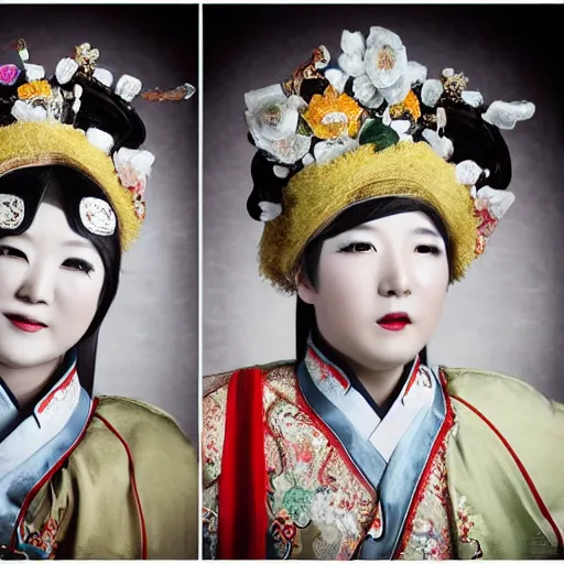 Image similar to Award-winning photography of a Chinese opera singer, studio photography