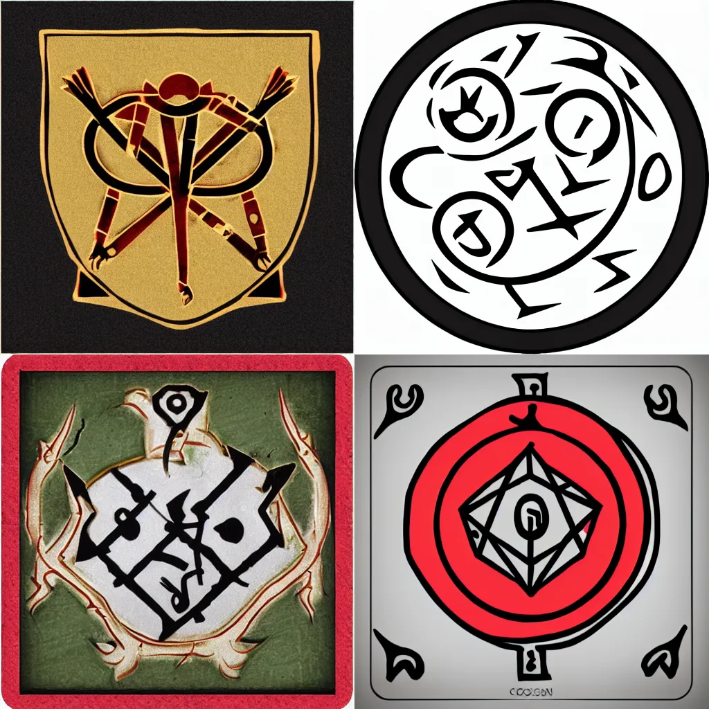 Prompt: cursed sigil icon