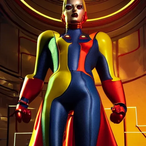 Prompt: marvel eternals inspired avant-garde art, deco fashion, highly detailed, photorealistic portrait, bright studio setting, studio lighting, crisp quality and light reflections, unreal engine 5 quality render