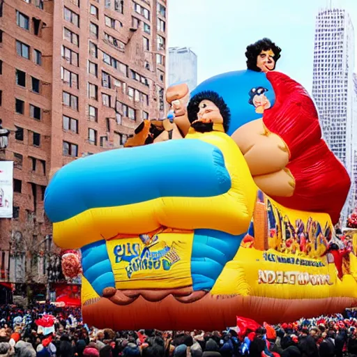 Image similar to Danny Devito as a giant, inflatable, Macy's parade float