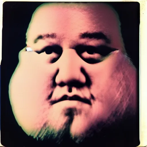 Image similar to color polaroid portrait of a fat man by andy warhol.