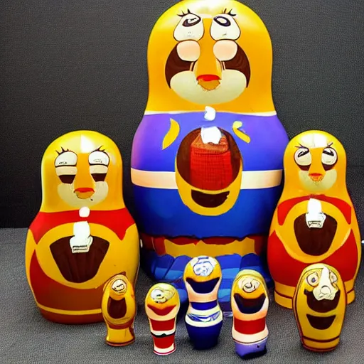 Image similar to photo of russian nesting doll of garfield