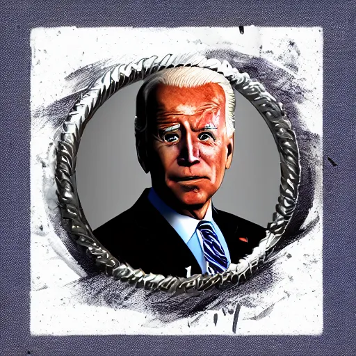 Image similar to joe biden with glowing eyes, artstation