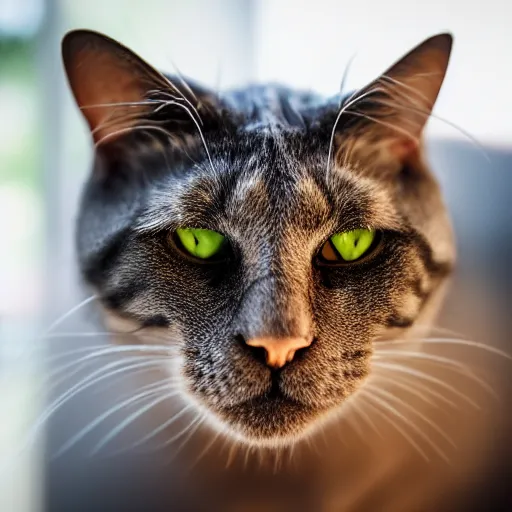 Image similar to portrait of an elderly man cat hybrid, canon eos r 3, f / 1. 4, iso 2 0 0, 1 / 1 6 0 s, 8 k, raw, unedited, symmetrical balance, wide angle