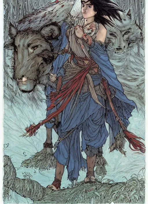 Image similar to Princess Mononoke by Rebecca Guay