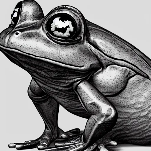 Image similar to frog , sketch , trending on artstation , Hyperdetailed , CGSociety