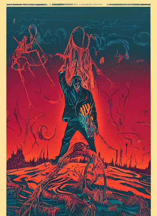 Image similar to Creepshow (1982) movie poster, Kilian Eng, Dan Mumford, detailed