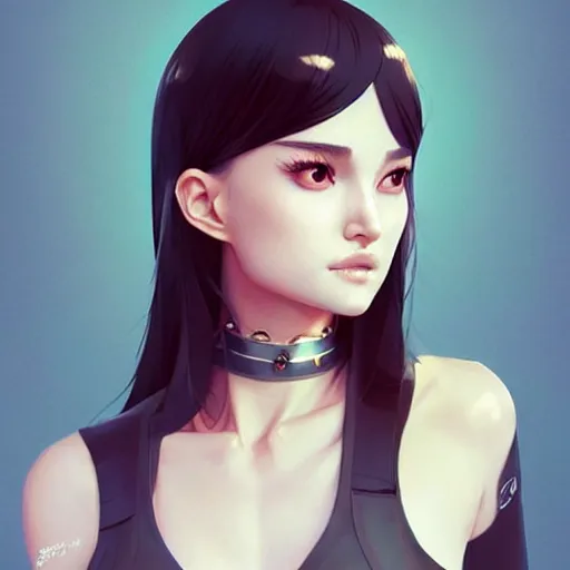 Image similar to a beautiful japanese natalie portman instagram model in crop top, by guweiz and wlop and ilya kuvshinov and artgerm, symmetrical eyes, aesthetic, gorgeous, stunning, alluring, attractive, artstation, deviantart, pinterest, digital art