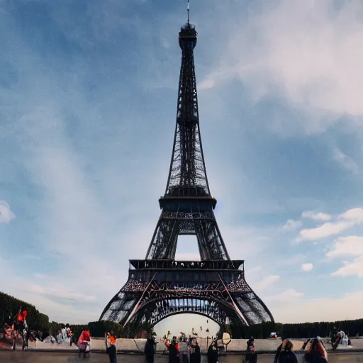 Prompt: an extreme wide angle photo of the eiffel tower as seen from the palais de chaillot by murad osmann, 8 k resolution, unsplash