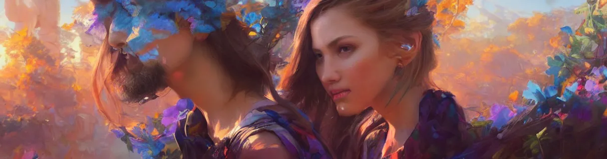 Image similar to wonderful colorful facebook banner. epic cinematic hyperrealism masterpiece. realistic poster with shaded lighting by craig mallismo, artgerm, jeremy lipkin and michael garmash, unreal engine, radiant light, detailed and complex environment, digital art, art station trends, detailed faces, detailed eyes