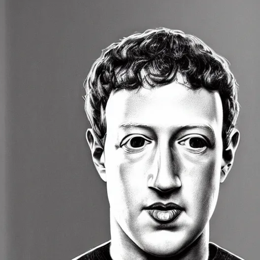 Prompt: mark zuckerberg by hr giger