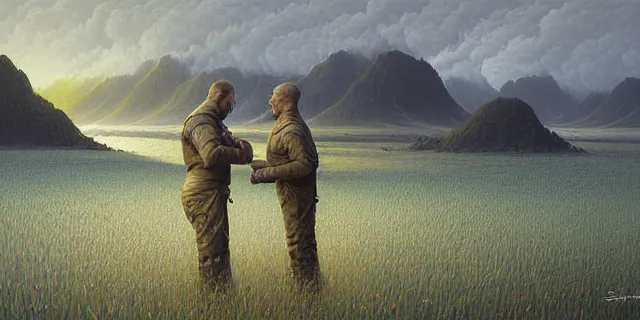 Image similar to painting abstract by tomasz alen kopera and svetlin velino by eddie jones and simon stahlenhag