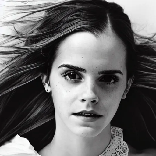 Prompt: Emma Watson closeup smiling face shoulders very long hair Vogue fashion shoot fashion poses detailed professional studio lighting dramatic shadows professional photograph by Cecil Beaton, Lee Miller, Irving Penn, David Bailey, Corinne Day, Patrick Demarchelier, Nick Knight, Herb Ritts, Mario Testino, Tim Walker, Bruce Weber, Edward Steichen, Peter Lindbergh, Albert Watson