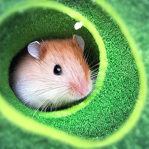 Image similar to “ little hamster in a golf pocket hole ”