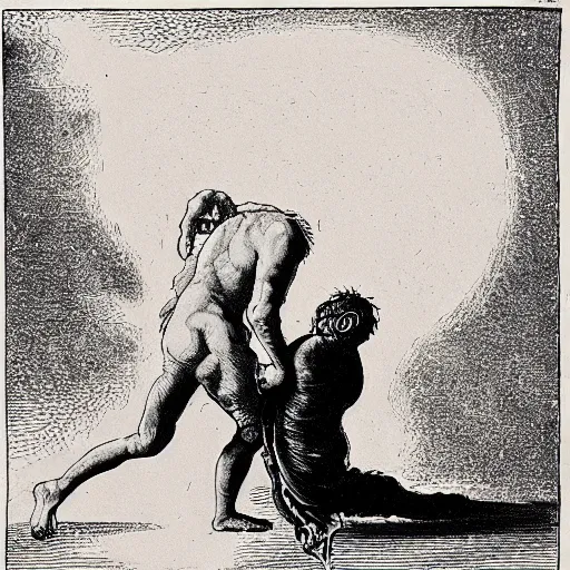 Prompt: saturn devouring his son by goya in x ray style