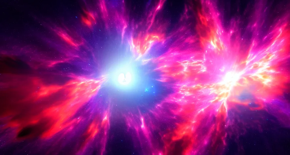 Prompt: minimalist cinematic scifi render of a dramatic powerful nebula in space, nebula, homeworld skies, 4 k, 8 k, hd
