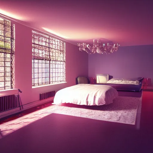 Image similar to a bedroom made out of jello, octane render, photography, 3 d,