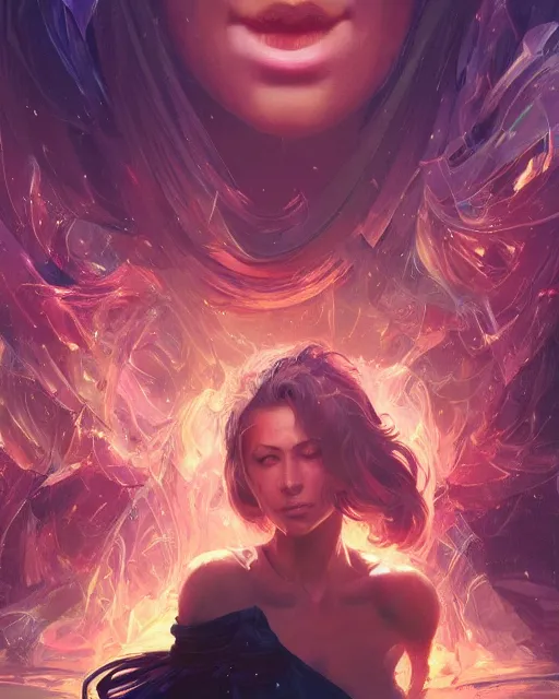 Prompt: illustration of a woman entranced bewitched mesmerized hypnotized mind controlled, spirals in eyes, artgerm and wlop and greg rutkowski, digital art, extreme detail, dynamic lighting, cinematic composition, concept art, sharp focus, colorful, photorealistic, 8 k