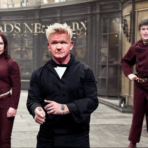 Image similar to gordon ramsay as harry potter movie still