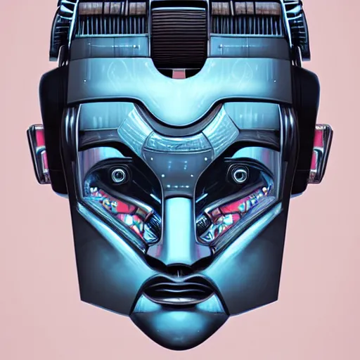 Prompt: face of robot, cyberpunk, ultra realistic by ori toor and escher