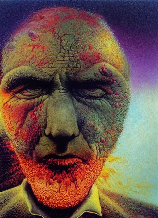 Image similar to alex jones by zdzislaw beksinski and lisa frank