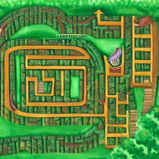 Image similar to a high quality photo of jungle maze schema, 8k, extremely detailed, photorealistic