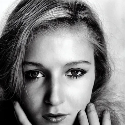 Image similar to beautiful ukrainian young woman by terry o'neill