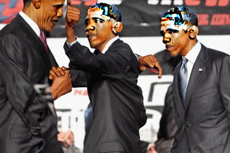 Image similar to obama as a ufc fighter