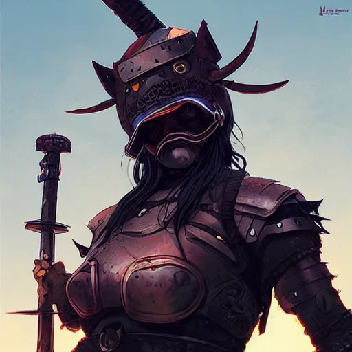 Image similar to cyberpunk viking helmet mask warrior goddess robot ninja fantasy, art gta 5 cover, official fanart behance hd artstation by jesper ejsing, by rhads, makoto shinkai and lois van baarle, ilya kuvshinov, ossdraws