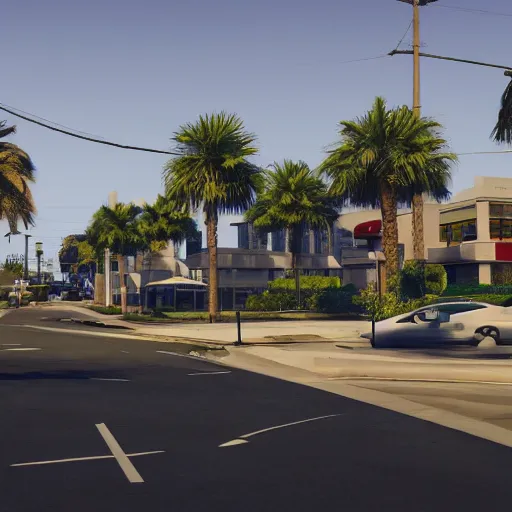 Image similar to pembroke pines florida in gta 5, 8k octane 3D render