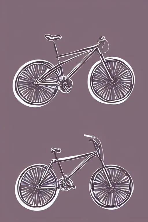 Prompt: minimalist boho style art of a mountainbike, illustration, vector art