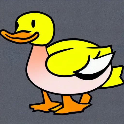 Image similar to duck illustration on white background, style ken sugimori