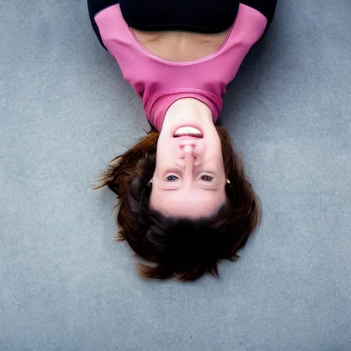 Image similar to woman upside down