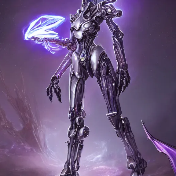 Image similar to extremely detailed ground shot of a giant beautiful stunning goddess 500 foot tall anthropomorphic hot robot mecha female dragon, silver sharp streamlined armor, detailed head, sharp claws, glowing Purple LED eyes, sitting elegantly in front of a tiny human the size of her foot, micro pov, dragon art, warframe fanart, Destiny fanart, macro art, giantess art, furry art, furaffinity, high quality 3D realism, DeviantArt, Eka's Portal, G6