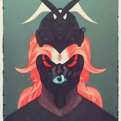 Image similar to Baphomet picture by Sachin Teng, asymmetrical, dark vibes, Realistic Painting , Organic painting, Matte Painting, geometric shapes, hard edges, graffiti, street art:2 by Sachin Teng:4