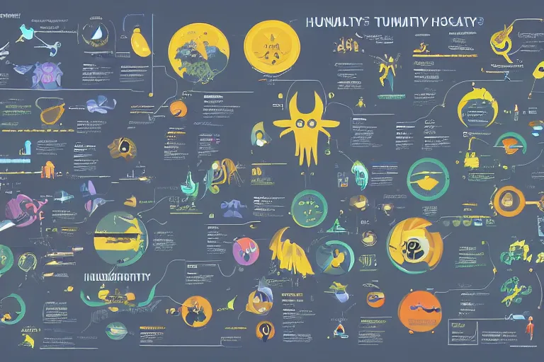 Image similar to detailed infographic depicting humanity's popularity with extraterrestrial cultures, digital display, highly detailed, full color, crisp detailed vectors