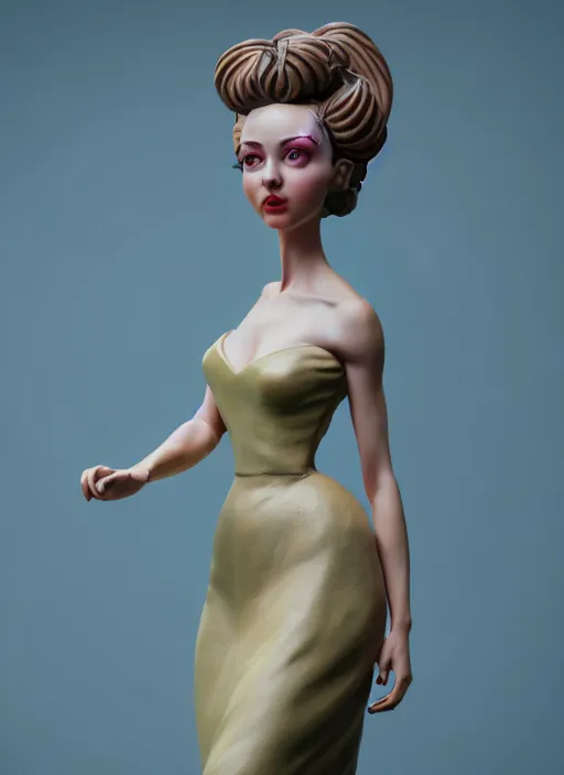 Prompt: a figurine of an absurdly beautiful woman, in the style of popovy sisters, unreal engine 5 highly rendered, global illumination, radiant light, detailed and intricate environment