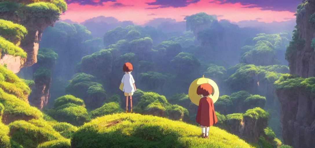 Image similar to a very high resolution image from a new movie. beautiful scenery. photorealistic, photography, directed by hayao miyazaki