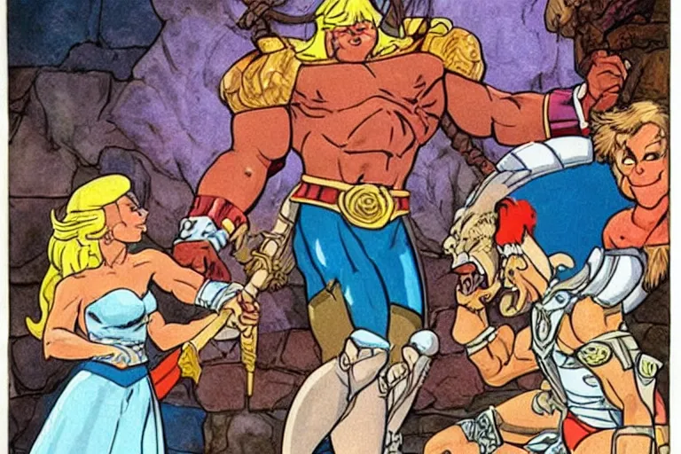 Prompt: He-Man and Teela getting married