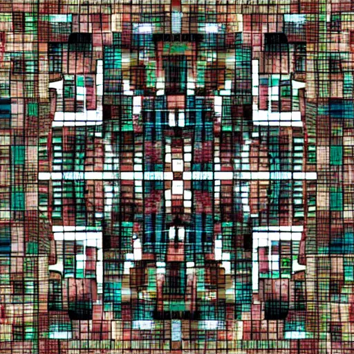 Image similar to photo mosaic, symmetrical