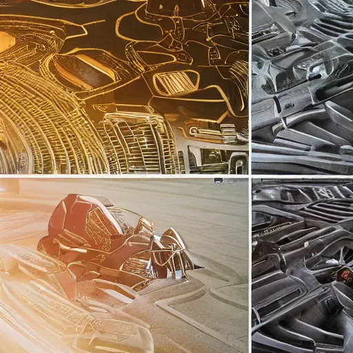 Image similar to car race: center composition, cars portraits, ground view, motherboard forms designed by zaha hadid, sci-fi futuristic ultra realistic photography, shot by Andrei Tarkovsky, keyshot render, octane render, unreal engine 5 lumen, high oiled liquid glossy specularity reflections, ultra detailed, golden hour, dramatic lighting 4k, 8k, 16k in the style ofblade runner 2049 Cyberpunk 2077 ghost in the shell thor 2 marvel film : tilt shift: sharp focus