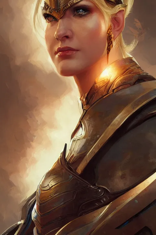 Image similar to amazon valkyrie athena, d & d, fantasy, portrait, highly detailed, headshot, digital painting, trending on artstation, concept art, sharp focus, illustration, art by artgerm and greg rutkowski and magali villeneuve