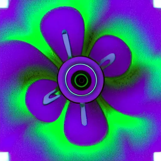 Prompt: purple metallic spintop spinner spinning in space