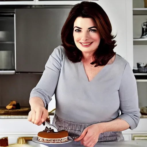 Image similar to nigella lawson diving into cake mix