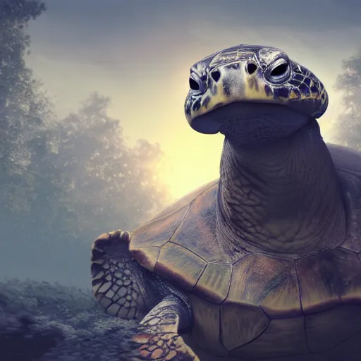 Prompt: turtle with Joe Biden's face, sharp focus, fantasy style, octane render, volumetric lighting, 8k high definition, by greg rutkowski, highly detailed, trending on art Station