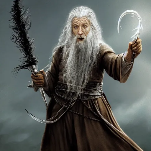 Prompt: ultra realistic illustration of charlie day as gandalf the white from lord of the rings the return of the king, full body, high quality, highly detailed, wide angle, illustration, digital art, full color