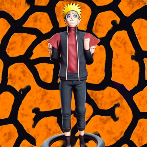 Prompt: uzumaki naruto full body portrait mode