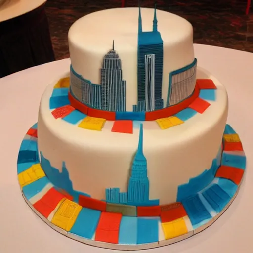 Image similar to new York city made of cake