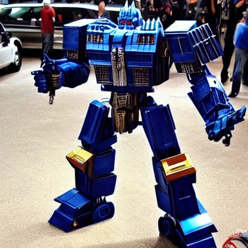 Image similar to Optimus Prime in real life