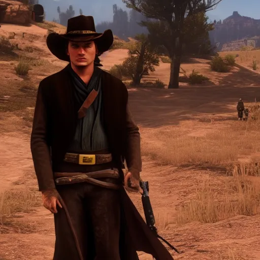 Image similar to Film still of Anakin Skywalker in Red Dead Redemption 2 (2018 video game)